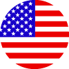 USA flag round icon
